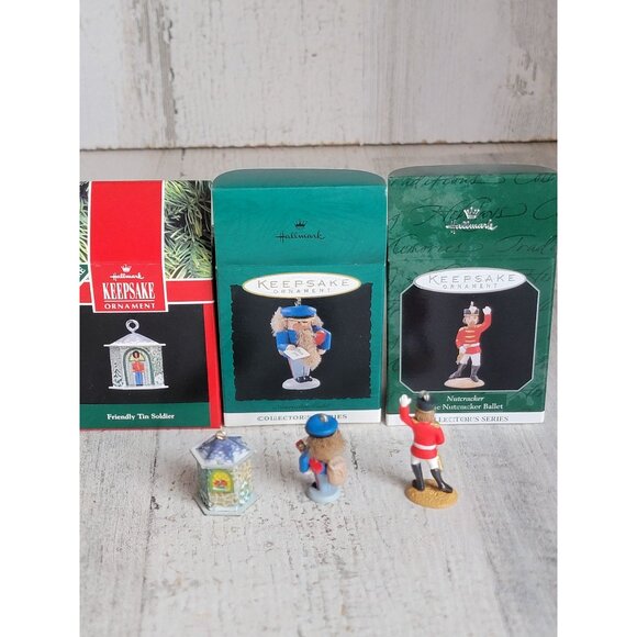 Hallmark Nutcracker solider miniature ornament Xmas army‎ set - Picture 8 of 8
